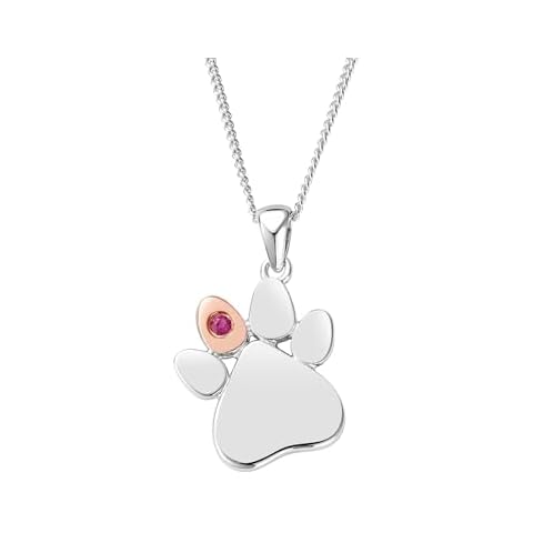Clogau Paw Prints July Birthstone Pendant Cover