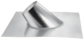 M&G DuraVent 6 5/8" GA Steel Roof Flashing, Aluminum, Galvanized, 4 x 6-5/8