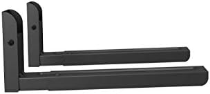 Part King Heavy Duty Black Universal Wall Mounting Shelf Bracket with Adjustable Arms 325-492mm
