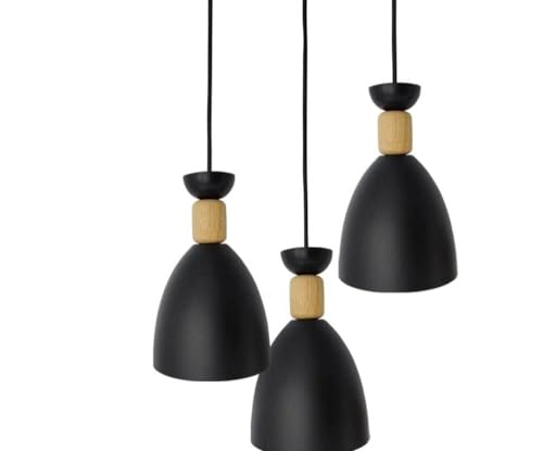 Image of DarkVision Black Hanging Lights for Living Room /Pendant Lights for Ceiling /Hanging Lamps for Home Decoration /Decorative Hanging Lights,Metal (Without Bulb) (HL Black Tripple)