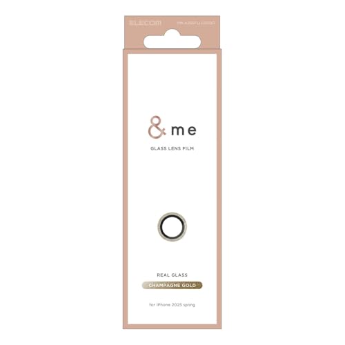 エレコム iPhone 16e カメラフィルム ガラス カメラ保護 レンズカバー 強化 保護 硬度10H 【ガイド枠付き】 指紋防止 反射防止 透明度が高い グリッター きらきら PM-A25SFLLG2GDG