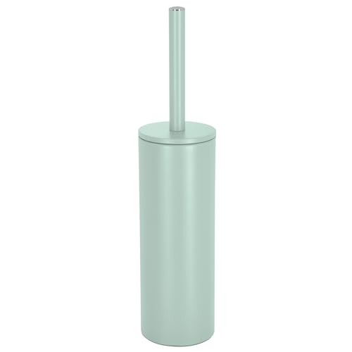 Spirella - Brosse WC avec Support Acier - Akira - tête Interchangeable et d'un Pot en Acier Solide - avec Récipient hygiénique - Brosse Toilette fermée -...
