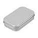 Compact Kit Organizer with Hinged Lid, Waterproof Storage Case for Outdoors, Camping Survival for Tin Box for Hiking First Aid Container, Iron Tool Holder for Fishing,(Silver)
