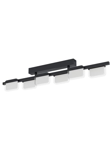 Plafond moderne à LED GL0057 noir au design épuré pour chambre et séjour