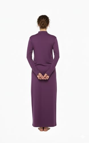 Image of Maxi Nighty, Soft Wool-Blend Fleece-Lined Warmth, Full-Length Maxi Coverage, Relaxed Full-Sleeve Fit, Black, Free Size