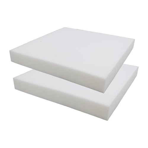 Hemobllo 2 Cojines de Esponja de Alta Densidad para Sofá y Silla de Comedor, Soporte Resistente Deformación, Tamaño 40x40x3 Cm, Ideales para Oficina y Proyectos DIY