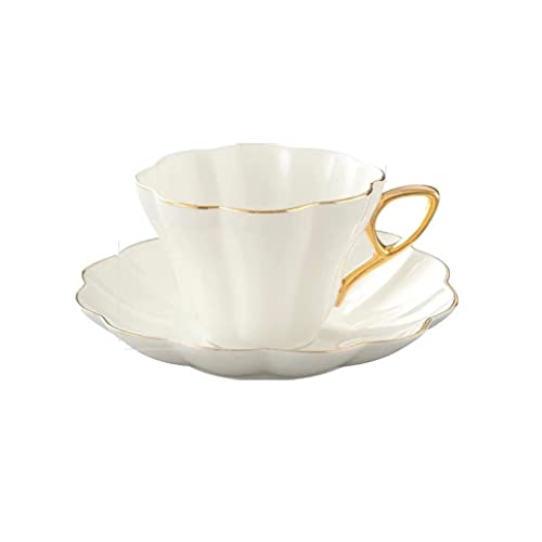 Tasse à thé de bureau romantique en porcelaine blanche et fleurs