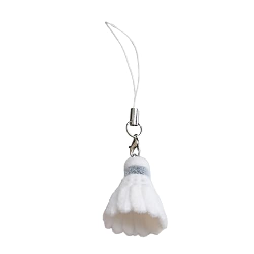 Compact Shuttlecock Fashion Keychain Down Light PVC Build Combines Athletic Heart with Elegant Charm Outdoor Activity
