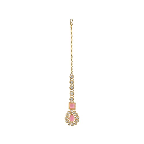 Kundan Necklace Set with Earrings & Maang Tikka
