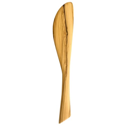 Totally Bamboo Rock & Branch Olive Wood Cheese Spreader Knife,