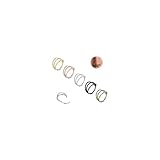 FASACCO 5 Pcs 20G 18G 16G Nose Rings Hoop Set Double Triple 316L Surgical Steel Nose Hoop Helix Septum Piercing Cartilage Hoop for Women