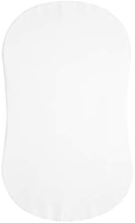 HALO® Sleep BassiNest® Fitted Sheet, 100% Cotton Fitted Sheet for HALO® Bedside Cot Mattress, Hourglass Envelope Design, White