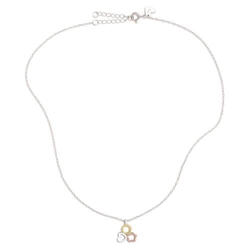 Agatha Ruiz de la Prada Halsband Halskette Sterling Silber Mädchen ANITA 37cm. Herzkreis Stern 11mm