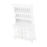 Construction : fabriquée à partir de matériaux , cette bibliothèque miniature est conçue pour durer et résister à une utilisation régulière dans votre maison de poupée, armoire de rangement miniature, armoire à tiroirs de maison de poupée