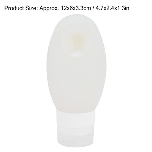 Mumusuki Travel Shampoo Bottles, Silicone Travel Bottles with Suction Cup Traveling Size Liquid Containers for Shampoo Toiletries (White) - Image 2