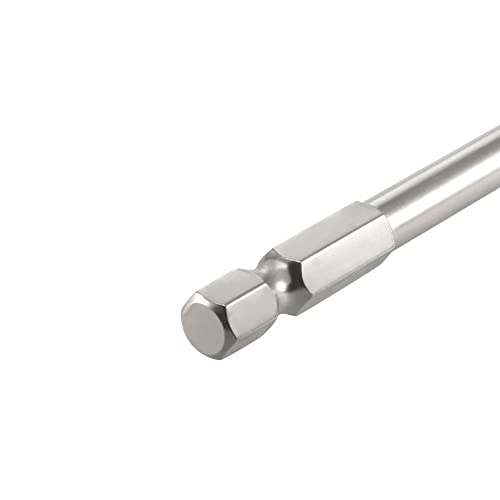 Uxcell 5 Pcs H5 (5Mm) Ball End Screwdriver Bits, S2 Steel Magnetic 2.95 Inch Long Drill Bit With 1/4 Inch Hex Shank #TOP3