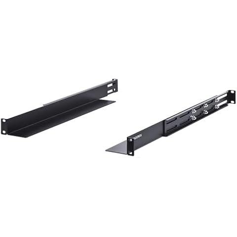 RackPath 1U 4-Post Server Rack Rail, 20.2-32 Inch Adjustable Depth - 110lbs Capacity Cover