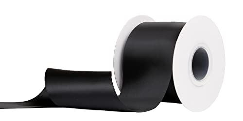 Ribbonitlux 75mm Wide Double Face Satin Ribbon 22 Meters (030-Black, Set for Bow Party Decor, Sewing Applications, Wedding and Craft - Image 4