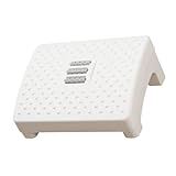 LALAFINA 多機能ローラーマッサージ付きプラスチック製フットサポートスツール 折りたたみ式足置き台 コンパクト設計 トイレやオフィス用足