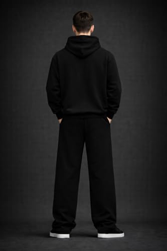 Image of Men's Printed Baggy Pants, Relaxed Fit Cotton Lower, Mid Rise Elastic Waist Joggers with Graphic Design, Casual Wear for Gym, Lounge & Street Style