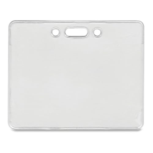 ADVANTUS Proximity Badge Holder, Horizontal, 3-3/8 x 2-3/8" Insert Size, Clear, Pack of 50 (75450)