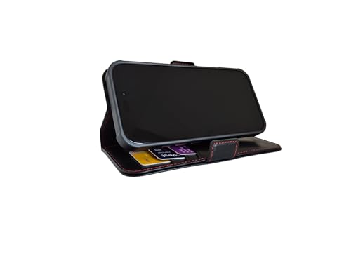 Étui pour iPhone 13 compatible MagSafe Ed Hicks en cuir noir