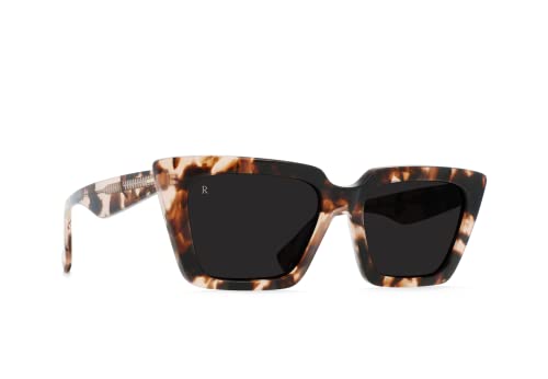 RAEN Keera Women's Cat-Eye Sunglasses, Coral Tortoise/Dark Smoke, 54mm & Wipe3
