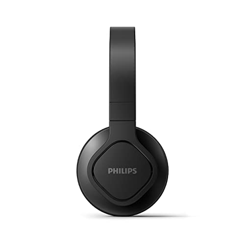 PHILIPS A4216BK/00 On-Ear Sports Headphones Wireless (35 Hours Play Time, IP55 Dust/Water Protection, Cooling and Washable Ear-Cups), Black – Ansicht 1