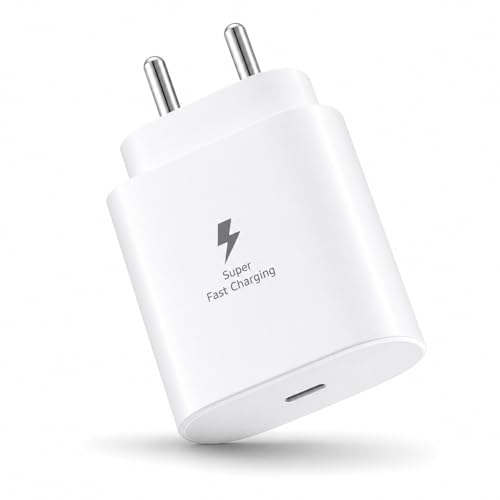 Image of MAK 25W Charger for Samsung Galaxy A73 5G Type C Charger Adapter Compatible with Galaxy A73 5G Charger, 25 Watt USB Type C to C Pd Charging Adapter C Type, White