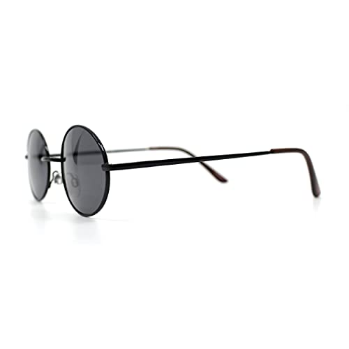 Classic Small Oval Spring Hinge Metal Rim Sunglasses3