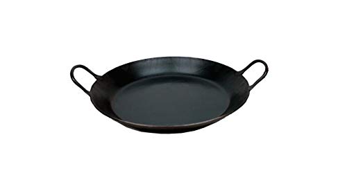 Alpenline Eisenpfanne handgeschmiedet, schmiedeeiserne Pfanne Brat- und Servierpfanne mit 2 Griffen Ø 23 cm