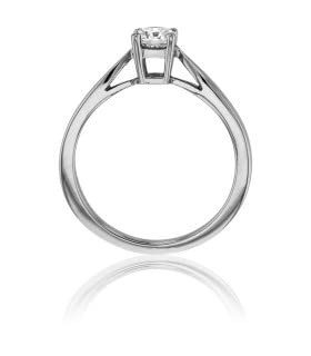 Bague solitaire diamant or blanc idée cadeau romantique taille 54 - 2