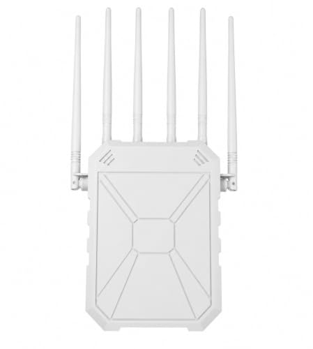 Image of AX1800 Outdoor WiFi 6 Extender, High Power Outdoor WiFi Extender Signal Booster, Long Range Outdoor WiFi Access Point, IP67 Weatherproof, with PoE, for Starlink, Patio, Camping, Yard, RV