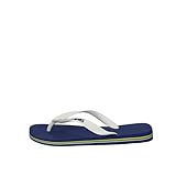 Kontrast von weißem Band Havaianas Unisex-Erwachsene Brasil Logo Zehentrenner, Blau (Marine Blue), 39/40 EU