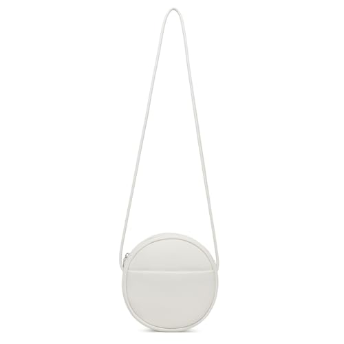 Image of Circle Crossbody Bag for Women NYLON Circle Purse with Zipper Adjustable Knot Shoulder Straps