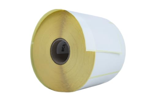BCS LABELS - Rollo 1100 Etiquetas autoadhesivas 100x100mm Papel Brillante impresora industrial etiquetas adhesivas transferencia térmica Zebra, Brother, Toshiba, TSC, Godex, envíos y packaging (1)