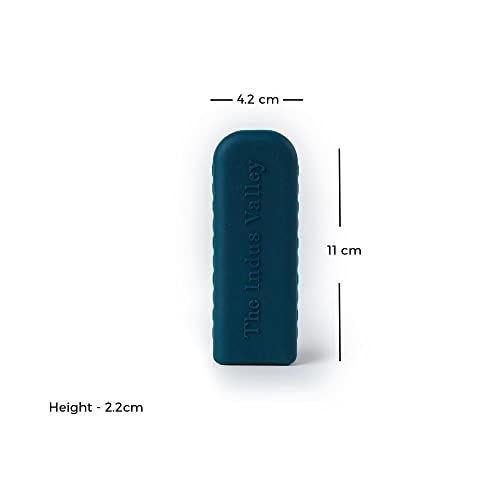 Image of The Indus Valley Silicone Hot Handle Holder for Cast Iron Cookware|Long Handle Sleeve|11 cms|Green Colour|Kitchen Accessories|Heat Resistant|Grip Cover