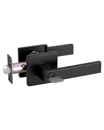 MENDOCK Entry Door Handle with Key GreenShield Lock Set, Heavy