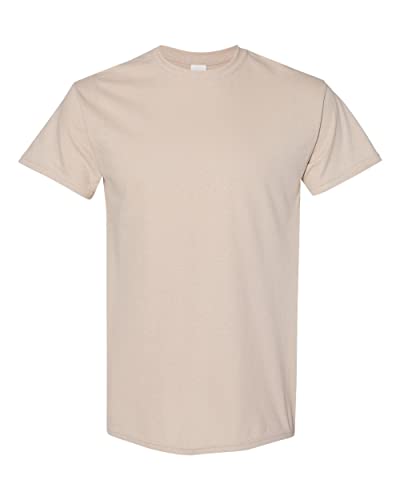 T-shirt vierge Gildan 5000 sable taille S pour un look casual