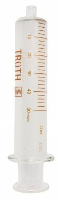 TRUTH 50 ML Filling Syringes Wide Mouth Glass Tip, Pack Of 100