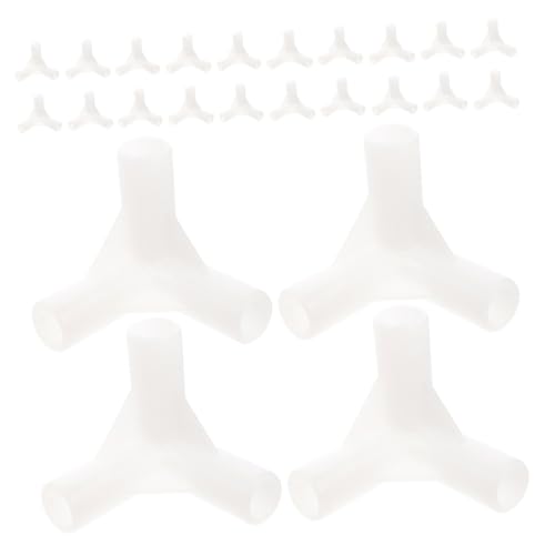 POPETPOP 24 pièces Lot de Connecteurs Plastique pour Poteaux de Tente Voies Accessoires pour Abris Camping et Pavillon Jardin Raccords Solides pour Structure de Tonnelle