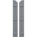 Ekena Millwork ARW401BE207X74CHH Americraft Two 3 Exterior Real Wood Joined Board-n-Batten Shutters w/Elliptical Top (Per Pair), 7"W x 74"H, Ocean Swell