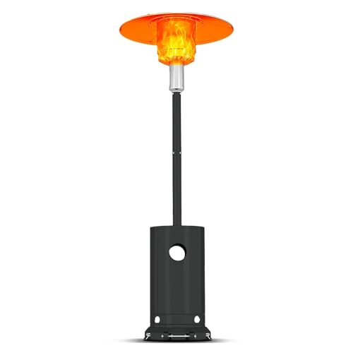 JustSmart 48000BTU Outdoor Propane Patio Heater with Wheels, Triple Safety Protection, Stainless...