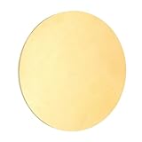 QUARKZMAN Messing Rundplatte 0.1 Zoll (2.5mm) Dick 4 Zoll (102mm) Durchmesser H65 Messing Rundscheibe Rohling Metallplatte Kupfer Kreisscheibe Für Metallprägung DIY Bastelarbeiten