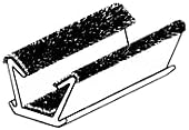 CRL Flexible Flocked Rubber Glass Run Channel for Plymouth, Dodge and Imperial 4-Door Models - 96 in