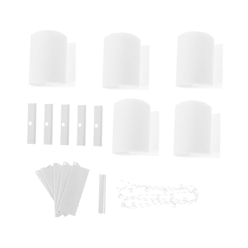 GOOHOCHY Replacement Vertical Blinds Slats Polyester DIY Blinds Set 5pcs 82.5 Inches Height Adjustable Soft Light Easy DIY