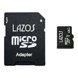 Lazos microSDXCメモリーカード 64GB UHS-I U3 CLASS10 紙パッケージ L-B64MSD10-U3X20 20個セット