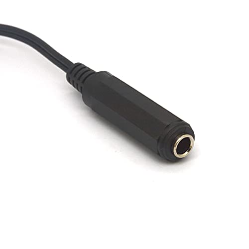 Cable divisor de audio 6.35mm, conector estéreo a doble TS miniatura 2