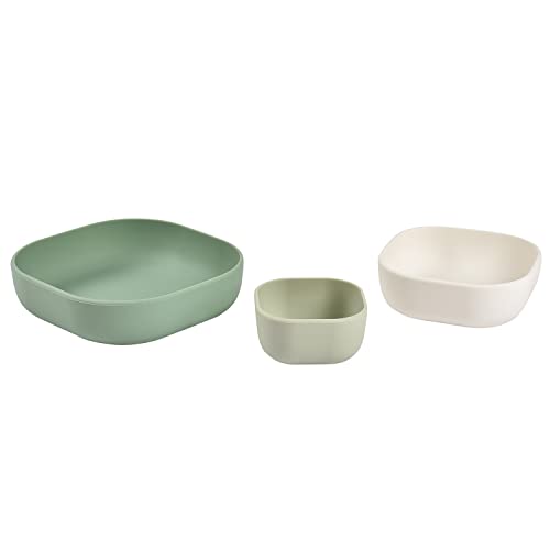 BEABA, Set of 3 Stackable Silicone Bowls, Baby Meal Set, Childrens Silicone Dinnerware Set, Nestable, Evolutive, Ergonomic - Image 3