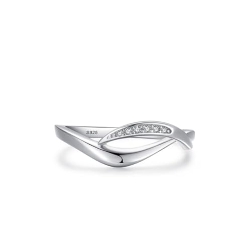 Bague argent sterling 925 femme blanc ronde pour illuminer votre style quotidien